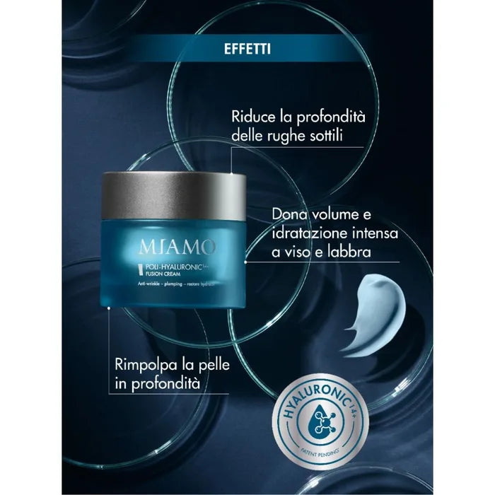 MIAMO Refill Poly-Hyaluronic 14+ Fusion Cream Crema Viso Anti-Rughe Riempitiva Ricarica 50ml