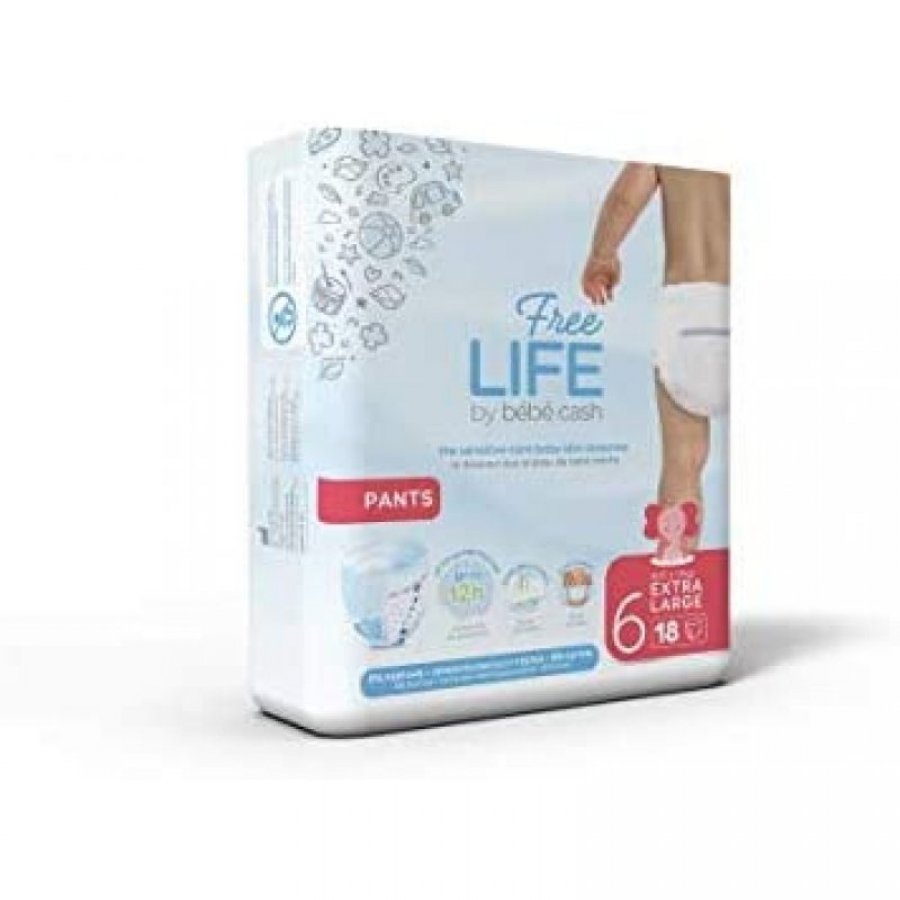 FREELIFE BY BÈBÈ CASH PANNOLINI PANTS XL TAGLIA 6 +17KG