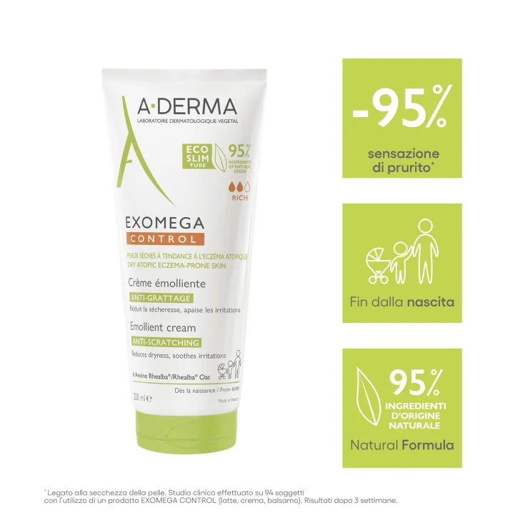 A-DERMA EXOMEGA CONTROL CREMA EMOLLIENTE ANTI-GRATTAGE 200ML
