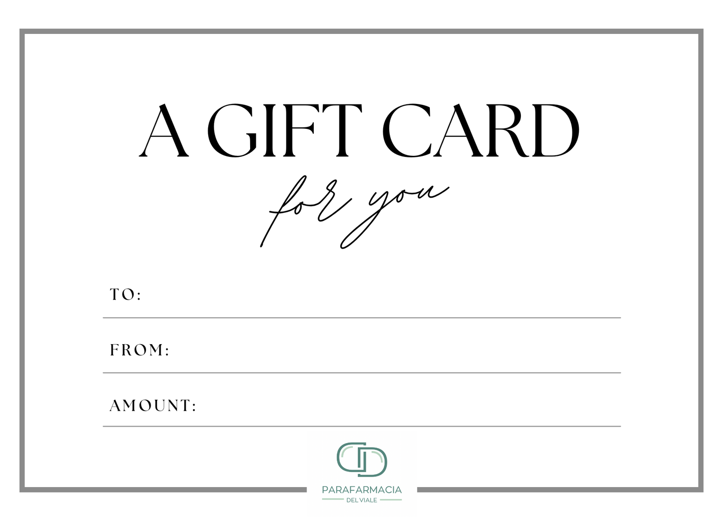 Buono Regalo PARAFARMACIA DEL VIALE