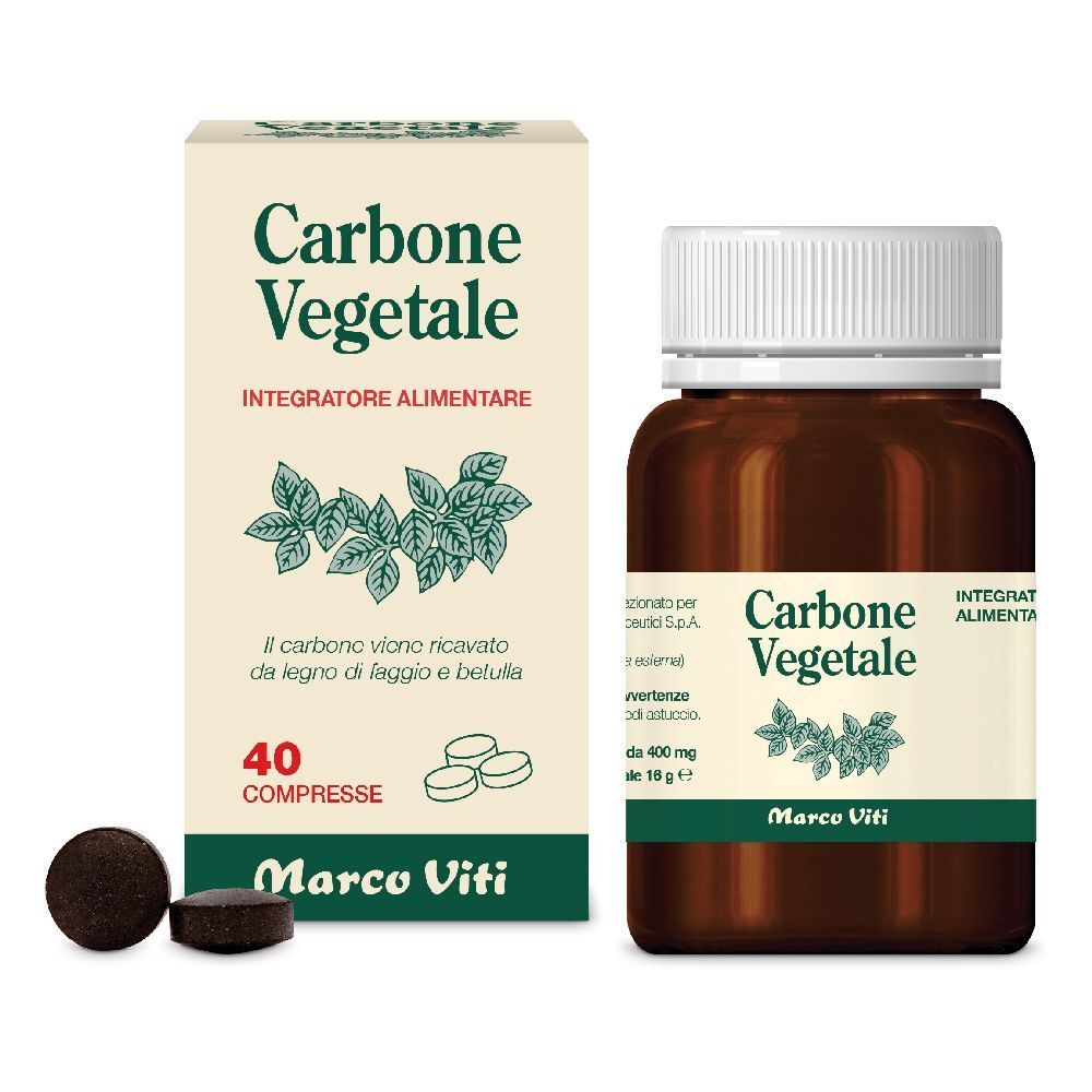 CARBONE VEGETALE MARCO VITI 40 COMPRESSE