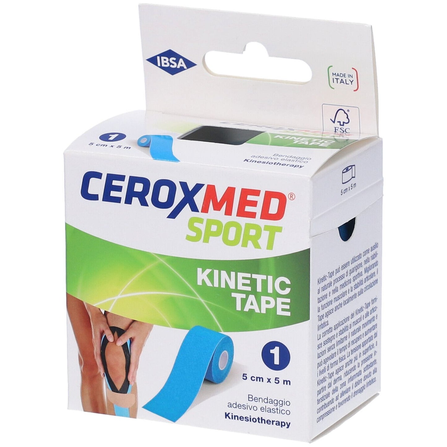 CEROXMED SPORT KINETIC TAPE BLU - TAPING 5X5 cm