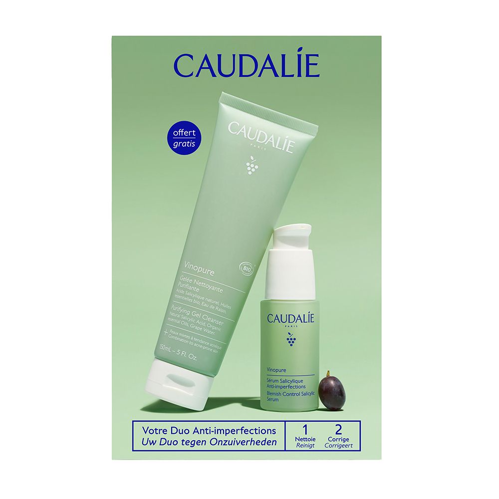 CAUDALIE VINOPURE Siero Anti-imperfezioni + Gel Detergente Purificante OMAGGIO