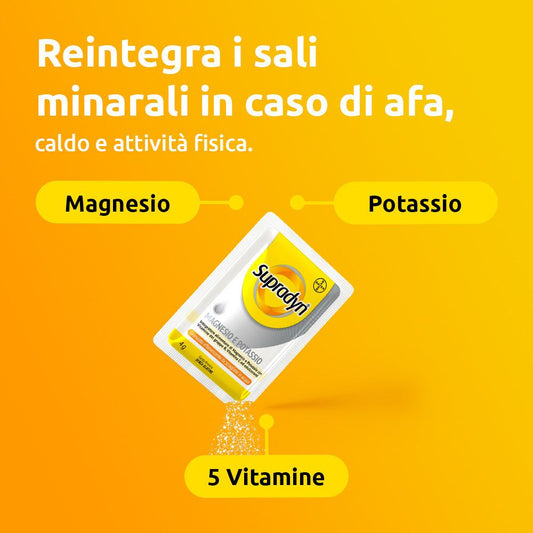 Supradyn Magnesio e Potassio Integratore 24 Bustine Effervescenti + BORSA FRIGO OMAGGIO