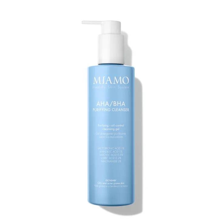 MIAMO Acnever AHA/BHA Purifying Cleanser - Gel Detregente Purificante 250ml