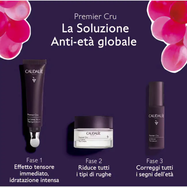CAUDALIE Cofanetto Anti-età Premier Cru CONTORNO OCCHI + SIERO + CREMA VISO