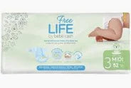 Pannolini Freelife BebeCash Midi Taglia 3 52 Pezzi 4-9kg