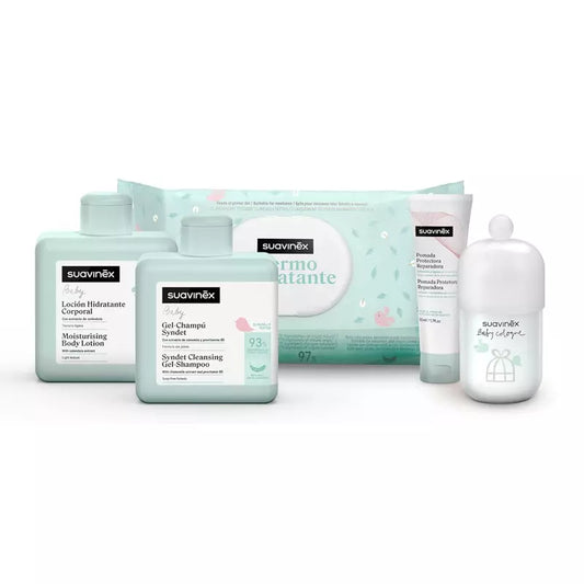 SUAVINEX BORSA COSMETICA BEIGE SHAMPOO + LOZIONE + POMATA + PROFUMO + SALVIETTE