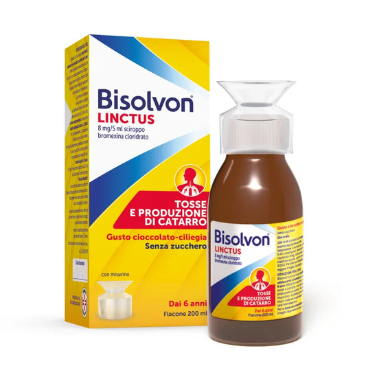 BISOLVON LINCTUS Sciroppo Mucolitico Tosse Grassa SENZA ZUCCHERO (8mg/5ml)