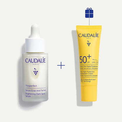 Caudalie Vinoperfect Kit Siero Illuminante 30 ml + Vinosun Protect FPS50 Fluido Solare 20 ml