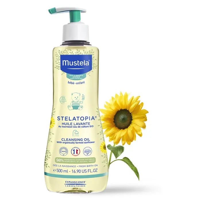 MUSTELA Stelatopia Olio Bagno Igiene Quotidiana Pelle Atopica - per dermatite e pelle secca 500ml