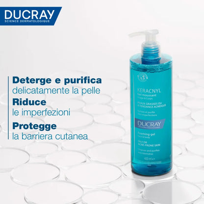 DUCRAY KERACNYL GEL DETERGENTE 400ML - Pelle Grassa a Tendenza Acneica