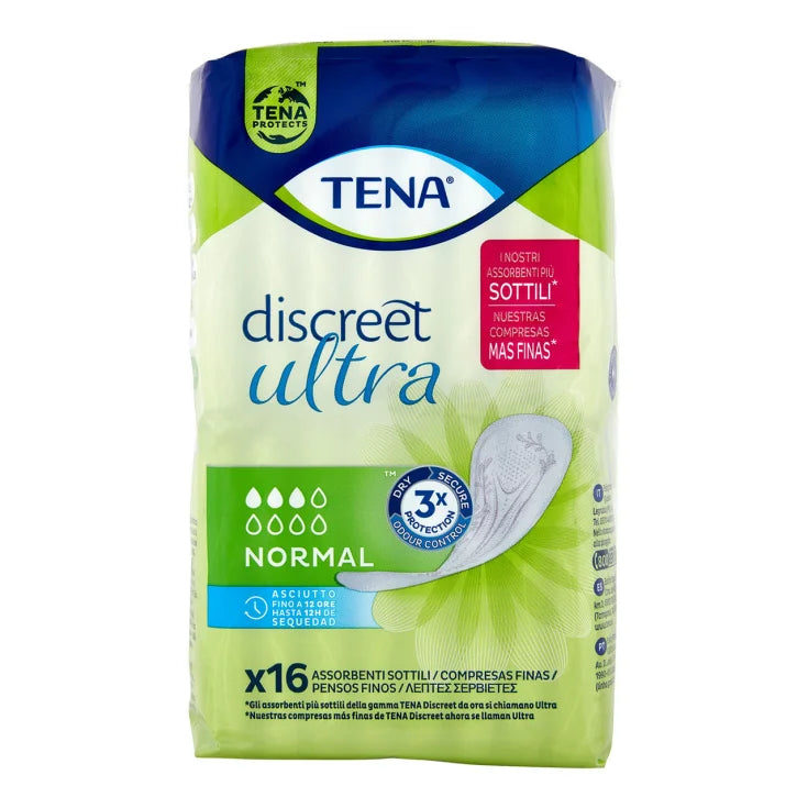 TENA DISCREET ASSORBENTI ULTRA PAD NORMAL 16 PEZZI