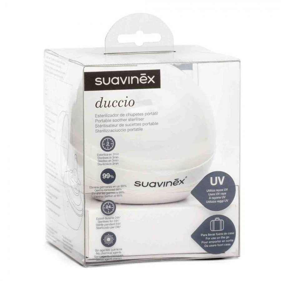 SUAVINEX DUCCIO STERILIZZATORE CIUCCIO BIANCO PERLA