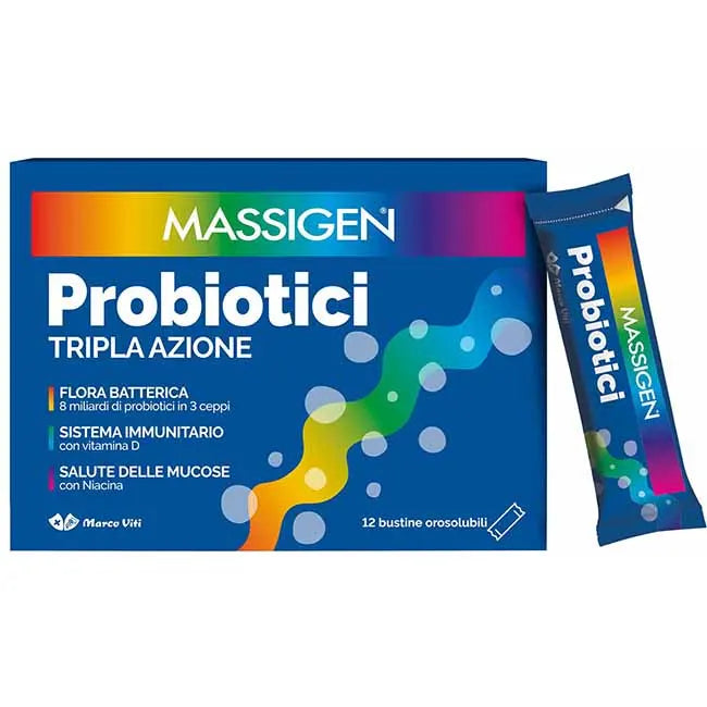 MASSIGEN PROBIOTICI 12 STICK OROSOLUBILI - 1 AL GIORNO