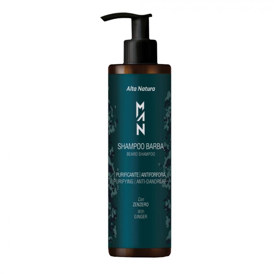 ALTA NATURA Shampoo per Barba Morbida e Disciplina con Ginseng e Zenzero 150ml