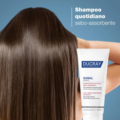 DUCRAY SABAL ARGEAL SHAMPOO QUOTIDIANO SEBO-ASSORBENTE 200ML