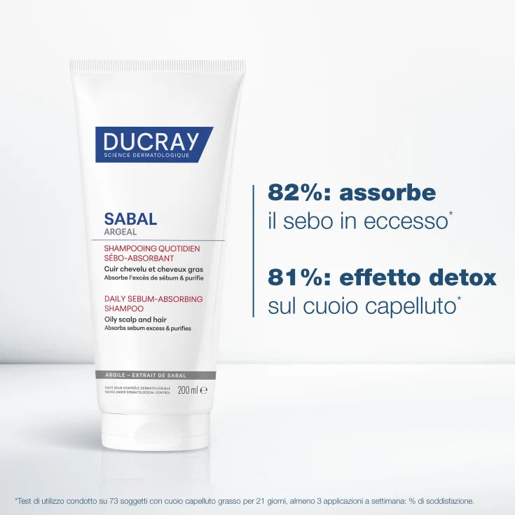 DUCRAY SABAL ARGEAL SHAMPOO QUOTIDIANO SEBO-ASSORBENTE 200ML