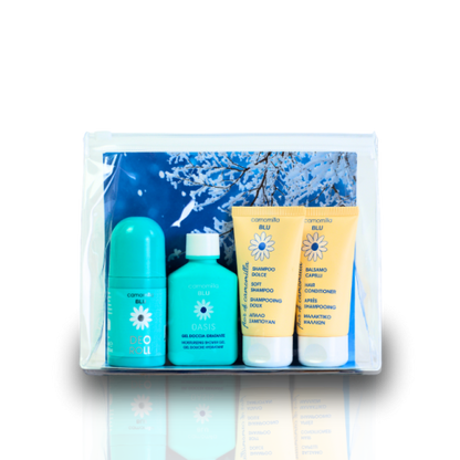 CAMOMILLA BLU XMASE EDITION travel kit Deodorante + bagnodoccia + shampoo + balsamo