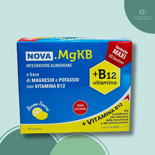 NOVA MAGNESIO, POTASSIO E VIT. B12 MAXI FORMATO 30 BUSTINE