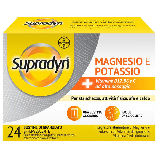 Supradyn Magnesio e Potassio Integratore 24 Bustine Effervescenti + BORSA FRIGO OMAGGIO