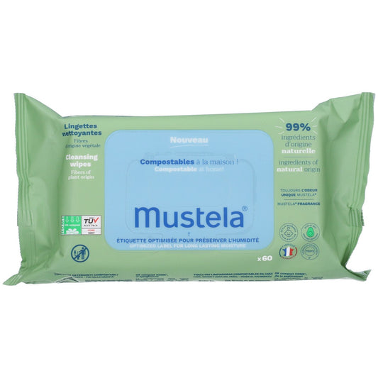 MUSTELA SALVIETTE COMPOSTABILI PROFUMATE 60Pz