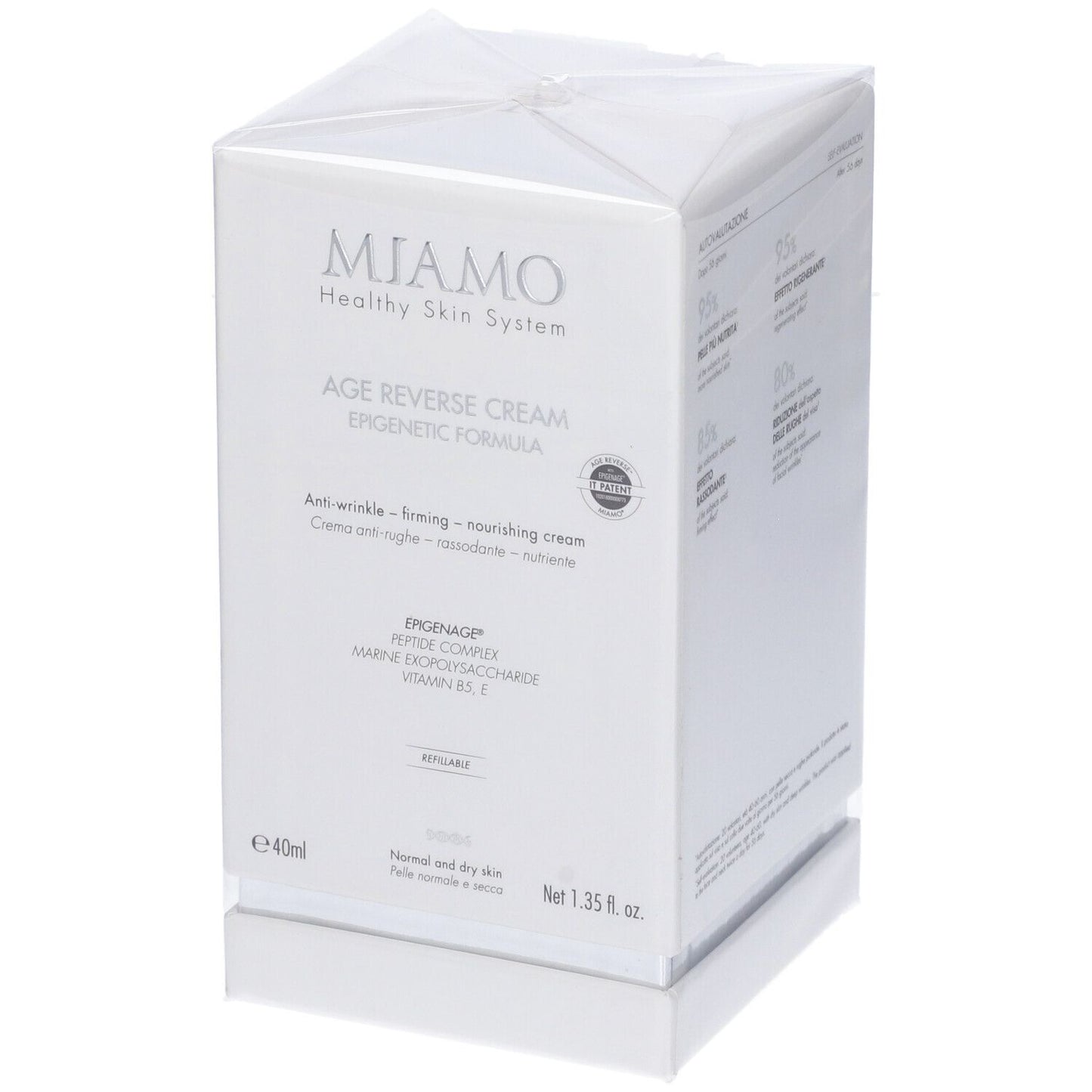 MIAMO Age Reverse Epigenetic Formula Crema Viso Ricarica 40ml