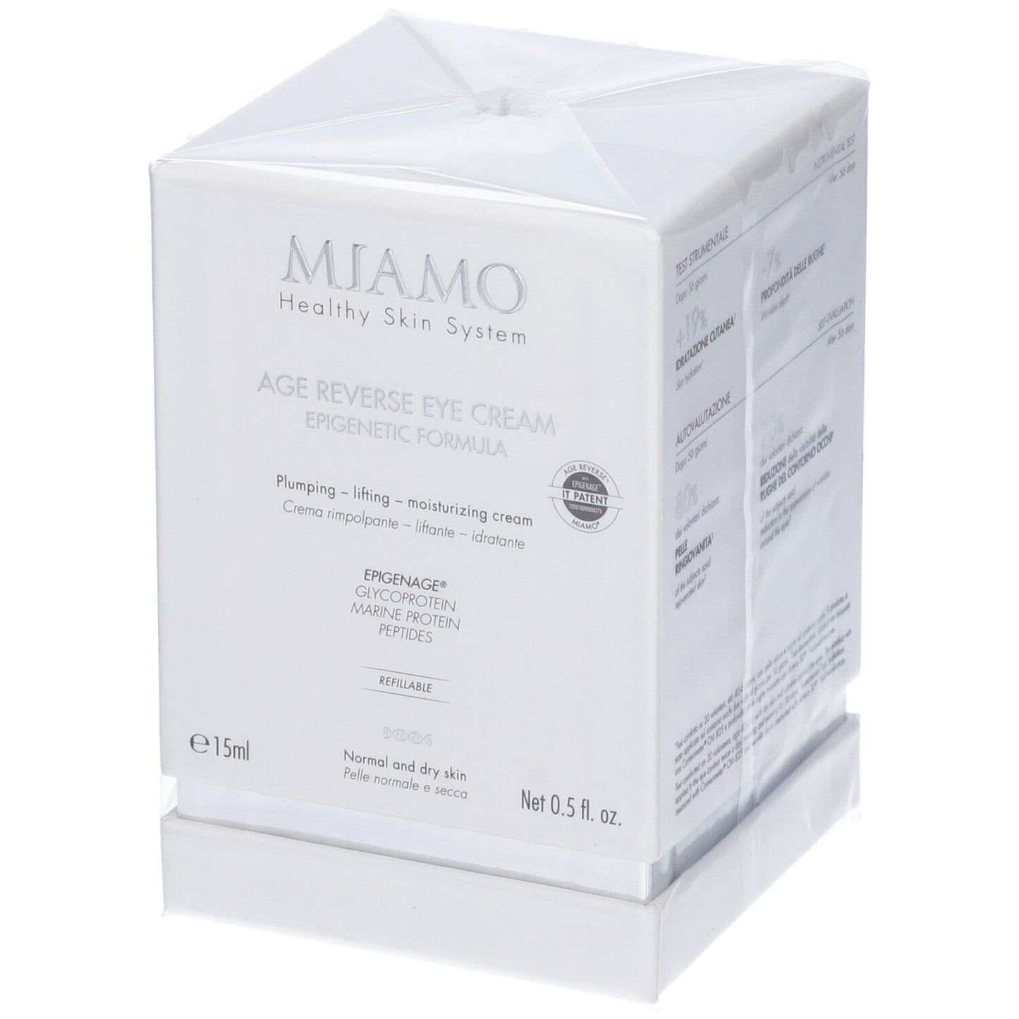 MIAMO Age Reverse EYE CREAM - Crema Occhi Formula Epigenetica Ricaricabile