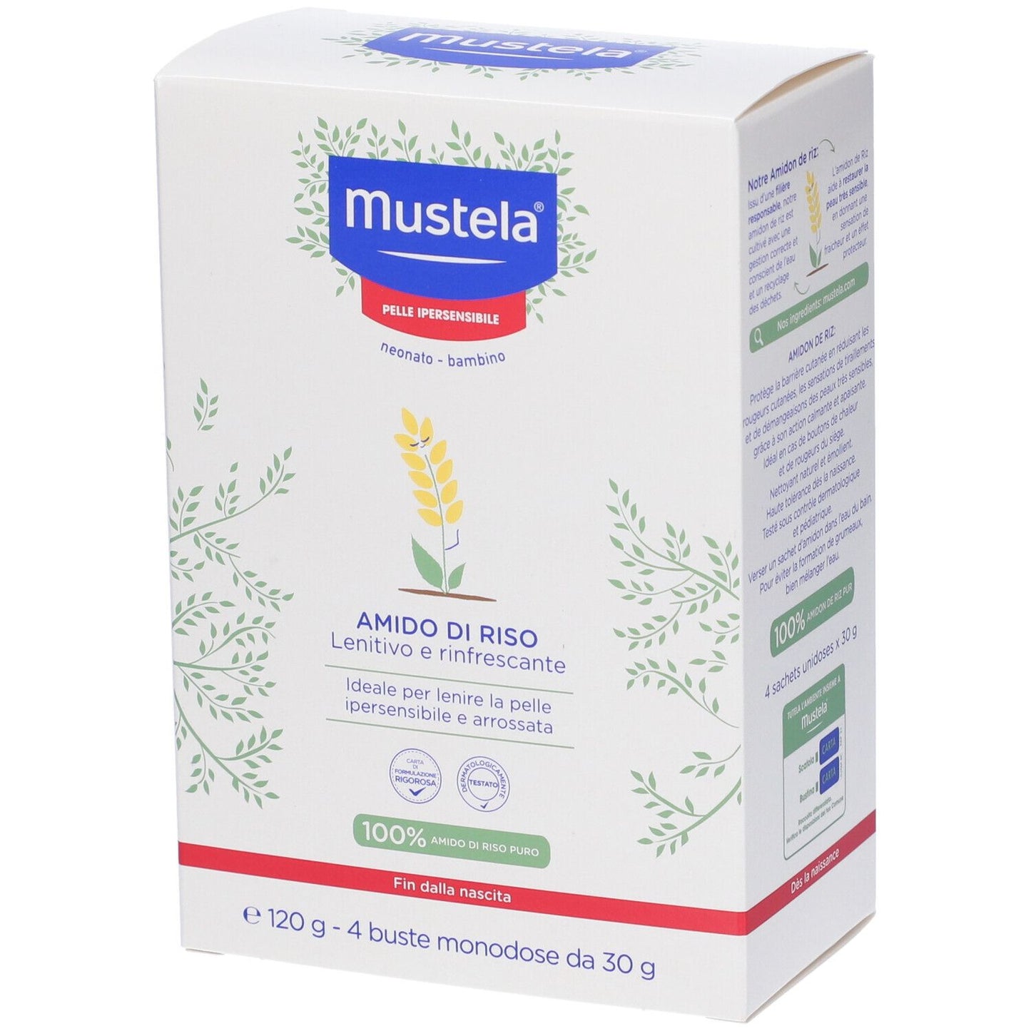 MUSTELA AMIDO DI RISO 120G Bustine Monouso