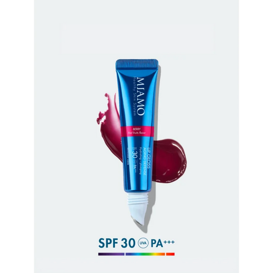 MIAMO LIP GLOSS BERRY 15ML - Idratante con Protezione SPF30+ GUSTO FRUTTI ROSSI