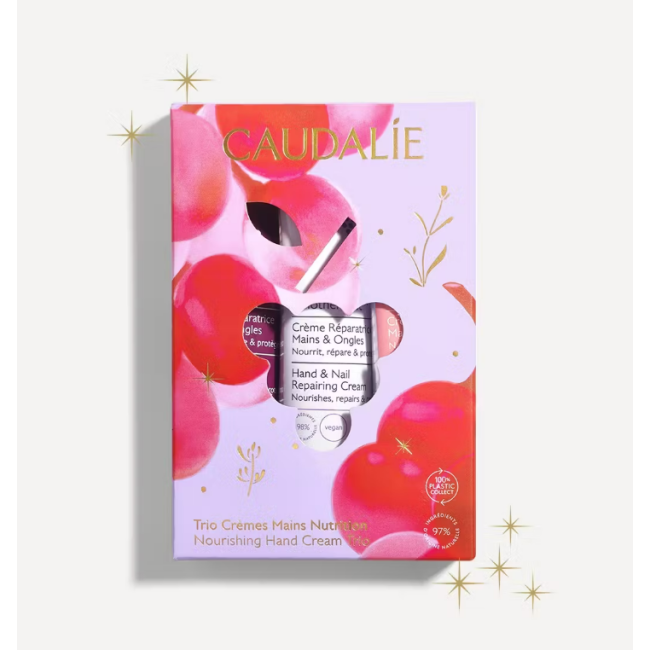 Caudalie Cofanetto Trio Creme mani e unghie idratanti profumate 30 ml idea regalo