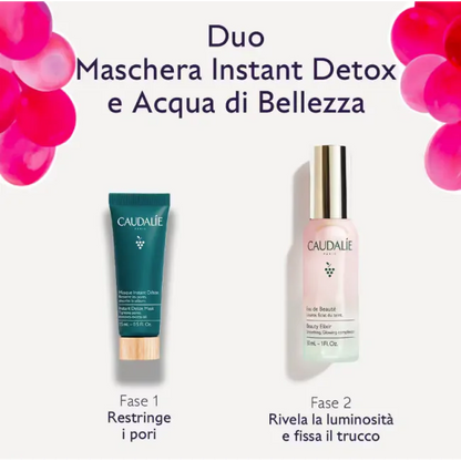 CAUDALIE COFANETTO Duo Acqua di Bellezza 30 ml + Maschera Detox 15 ml