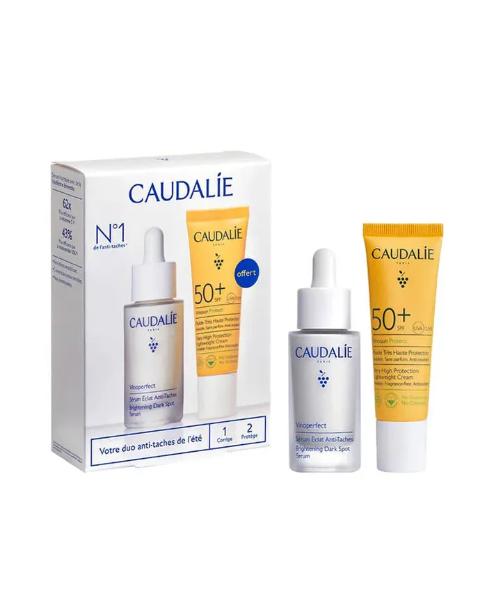 Caudalie Vinoperfect Kit Siero Illuminante 30 ml + Vinosun Protect FPS50 Fluido Solare 20 ml