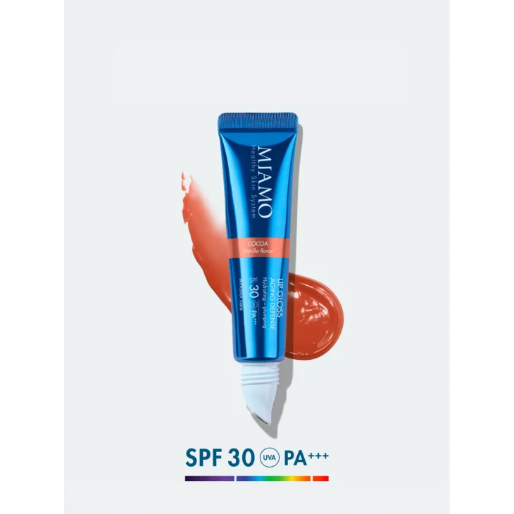 MIAMO LIP GLOSS COCOA 15ML - Idratante con Protezione SPF30+ GUSTO VANIGLIA