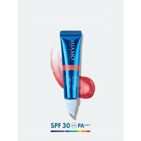 MIAMO LIP GLOSS CORAL 15ML - Idratante con Protezione SPF30+ GUSTO PESCA