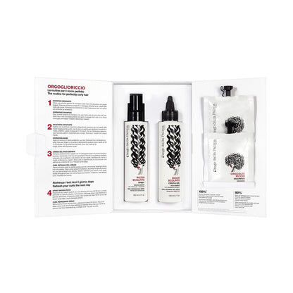 Diego dalla Palma Cofanetto Orgoglioriccio Shampoo Capelli ricci 50 ml + Maschera 30 ml + Siero 150 ml + Crema 150 ml