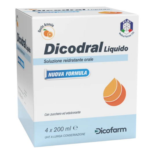 DICODRAL LIQUIDO 4 X 200ML - SOLUZIONE REIDRATANTE