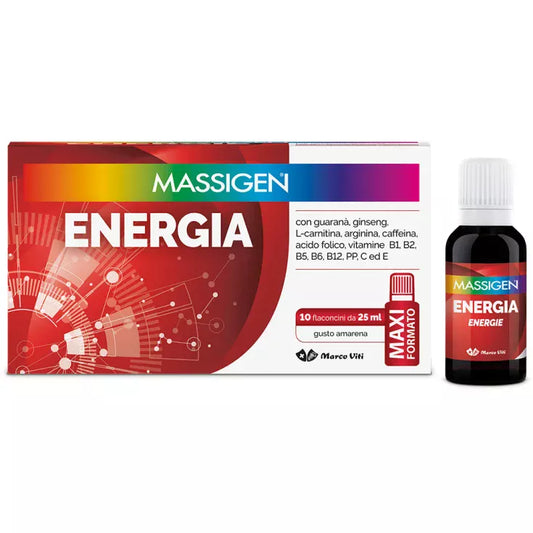 MASSIGEN ENERGIA 10 flaconcini - GUSTO AMARENA