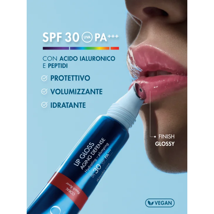 MIAMO LIP GLOSS GLASS 15ML - Idratante con Protezione SPF30+ GUSTO MENTA