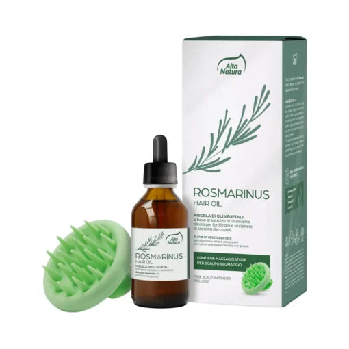 Alta Natura Hair Oil Rosmarinus Kit Capelli Olio di Rosmarino 100 ml + spazzola cuoio capelluto