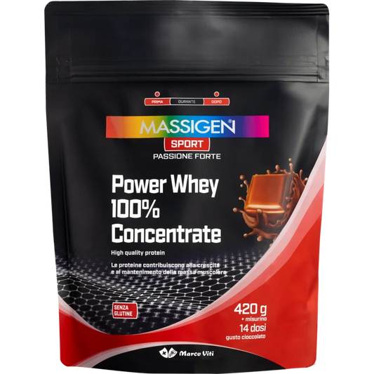 MASSIGEN SPORT Power Whey 100% PROTEINE CONCENTRATE - GUSTO Cioccolato