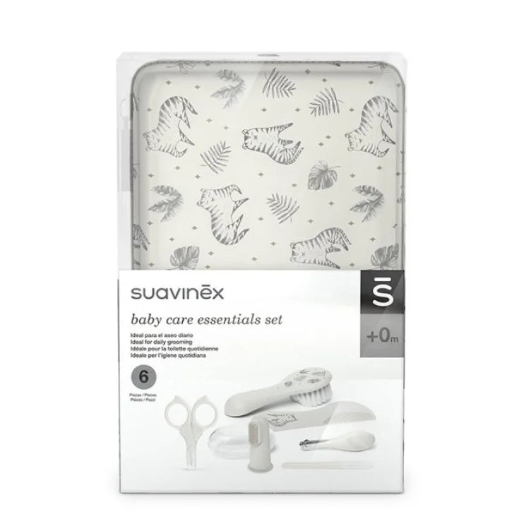 SUAVINEX Set Manicure Grigio Perla - SPAZZOLA PETTINE SPAZZOLINO MANICURE