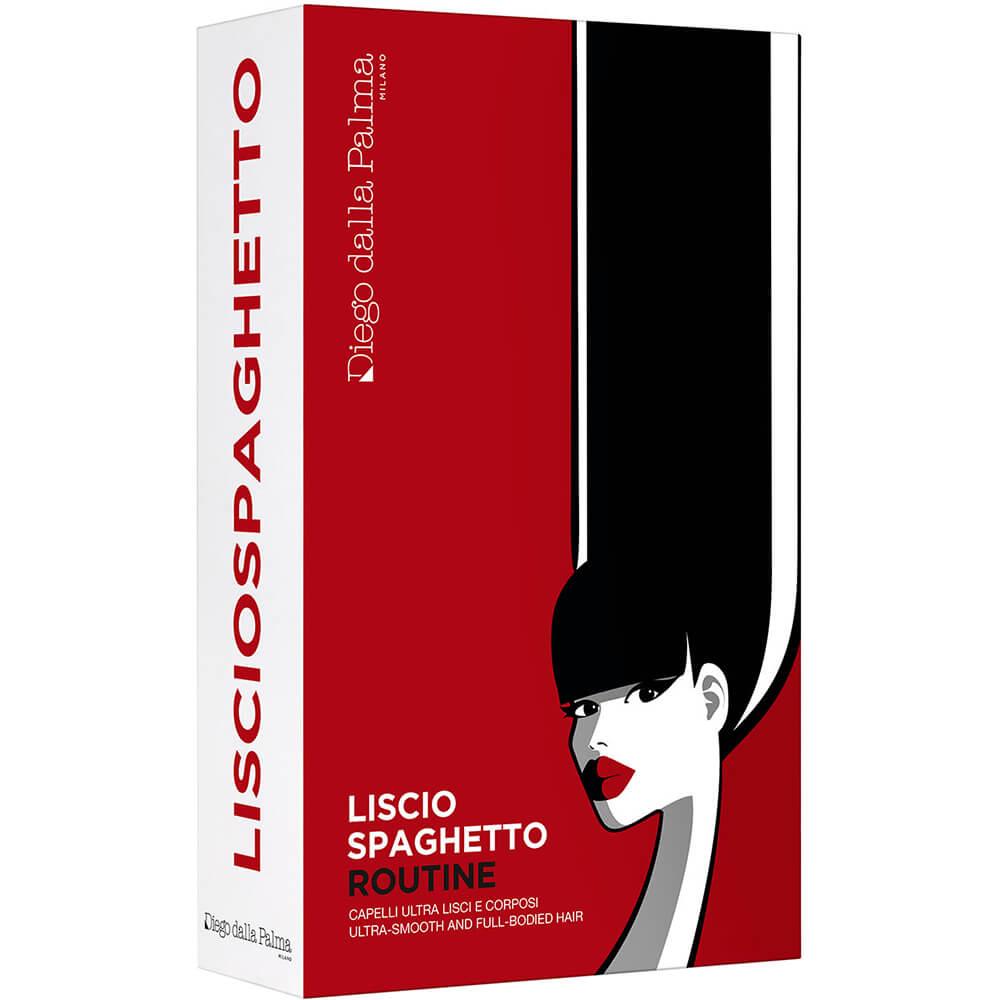 Diego dalla Palma Cofanetto Lisciospaghetto Shampoo Capelli Lisci 50 ml + Maschera 30 ml + Siero 150 ml + Crema 150 ml