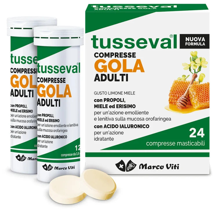 TUSSEVAL GOLA ADULTI 24 compresse masticabili MARCO VITI