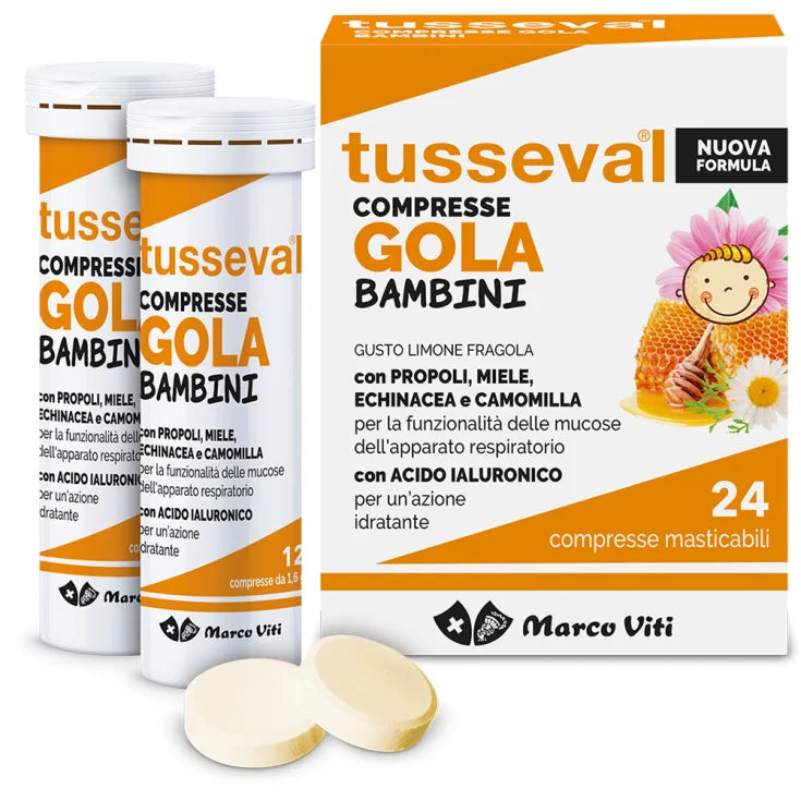 TUSSEVAL GOLA BAMBINI 24 compresse masticabili MARCO VITI